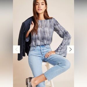 Anthropologie Evereve Cloth & Stone Doria Blouse NWT Size L